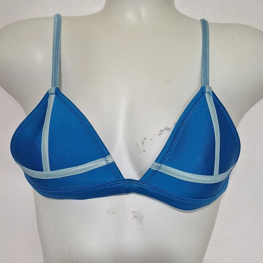 Triangl Swimwear Blue Swim Bikini Set Cinchbag Neoprene